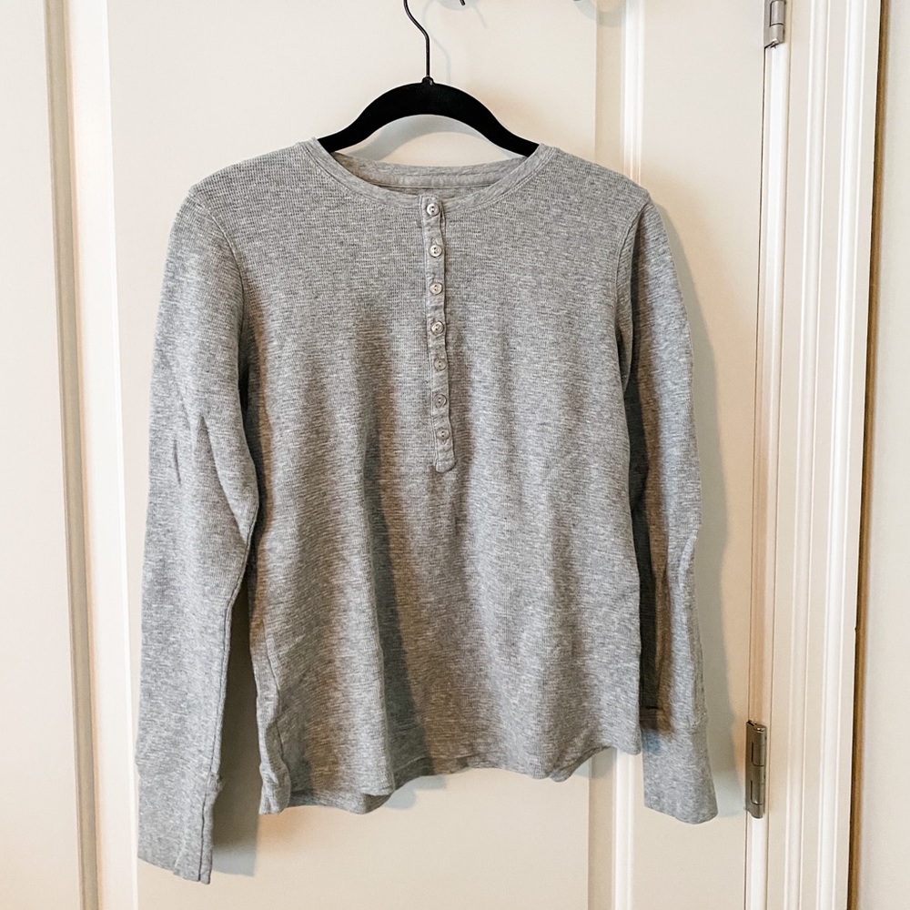 LL Bean Waffle-Knit Henley